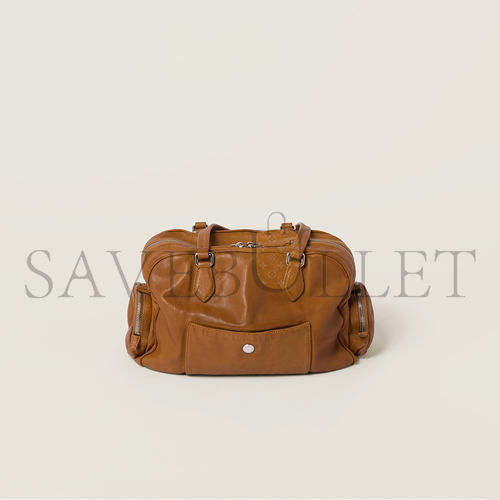 MIU MIU NAPPA LEATHER TOP-HANDLE BAG 5BB159 (32*22*14cm) MIU MIU NAPPA LEATHER TOP-HANDLE BAG 5BB159 (32*22*14cm)